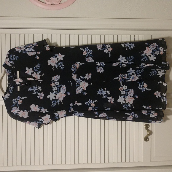 Torrid Multi-Color Floral Print Chiffon Skater Dress Size 14 - Picture 4 of 13